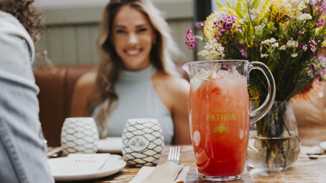 Cocktail jug on table